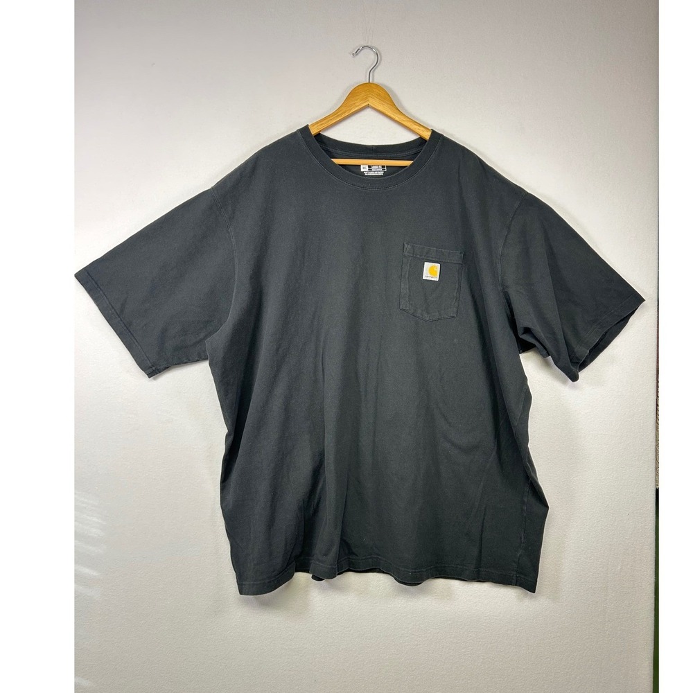 Carhartt‎ K87 Pocket T-Shirt Mens 4XL Black Loose Fit Heavyweight Cotton Tee